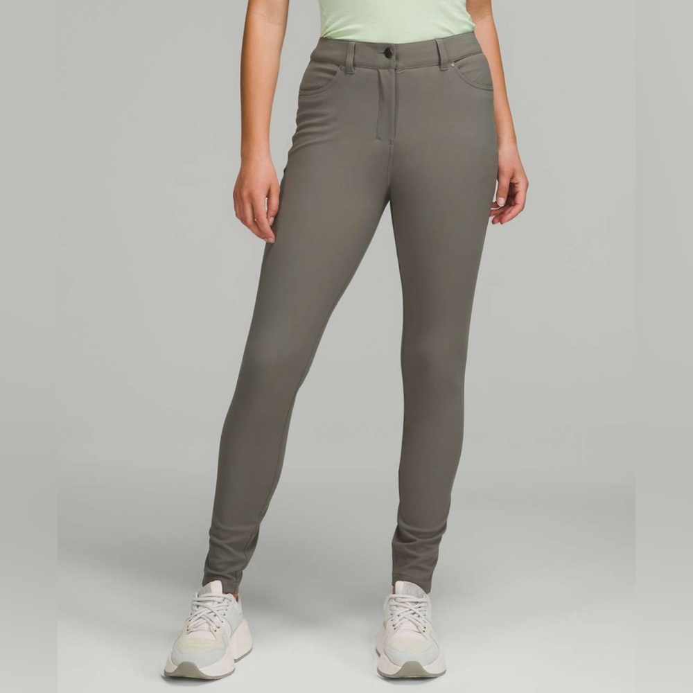Lululemon City Sleek Slim-Fit 5 Pocket High-Rise Pant Grey Sage